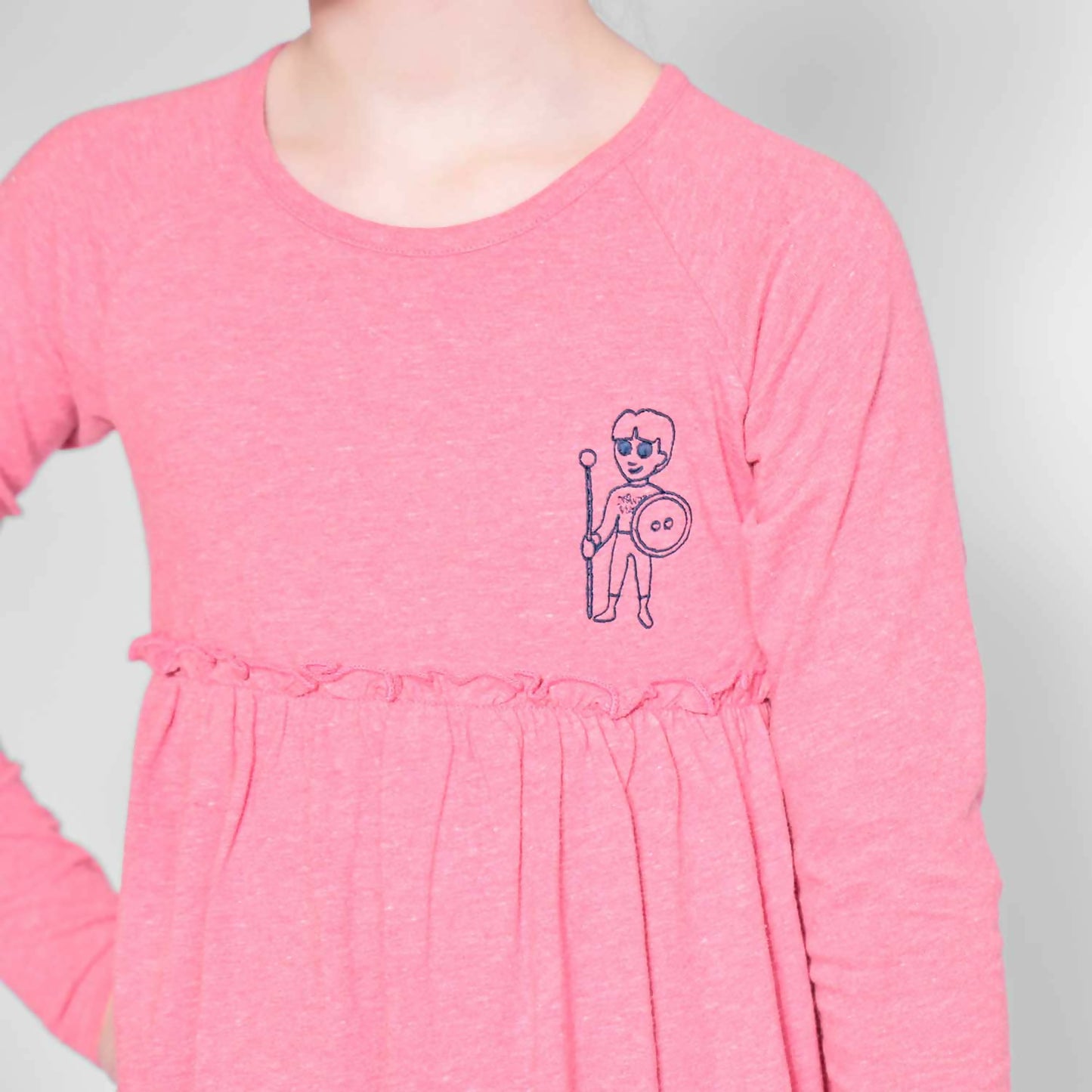 Girls Pink Dress with Embroidery