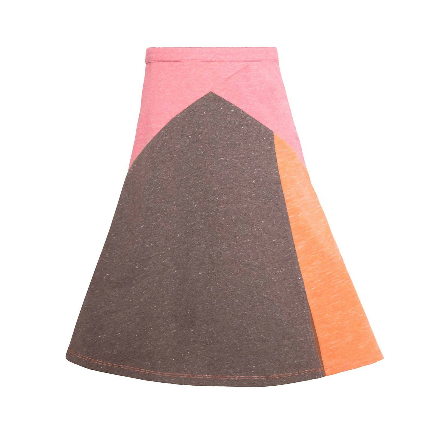 Girls Pink and Orange Colorblock Skirt