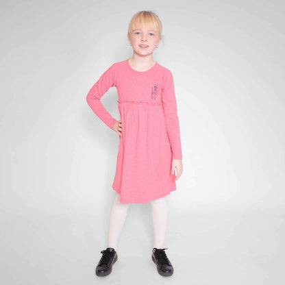 Girls Pink Dress with Embroidery