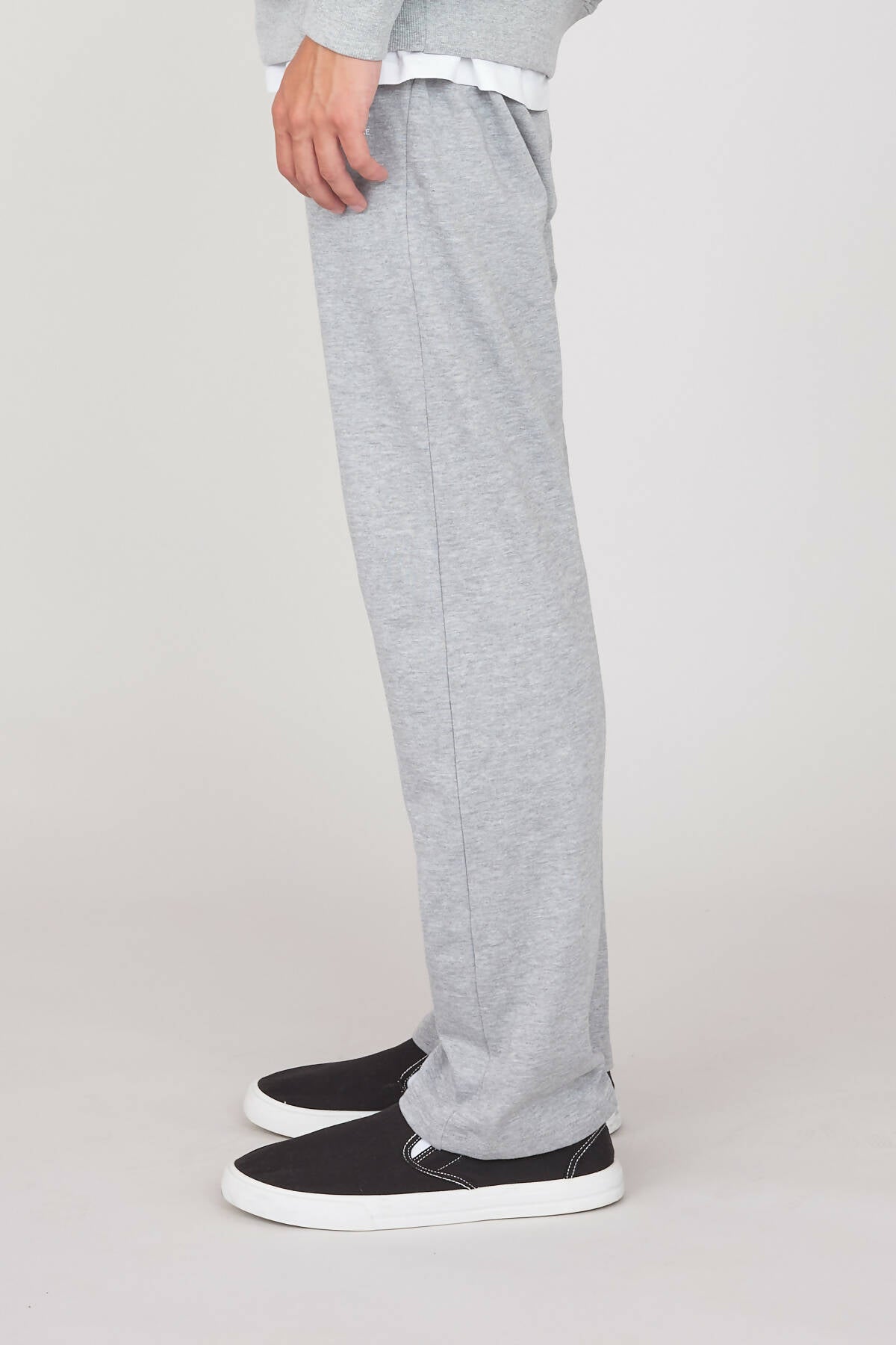 Brushed Straight Joggers Grey