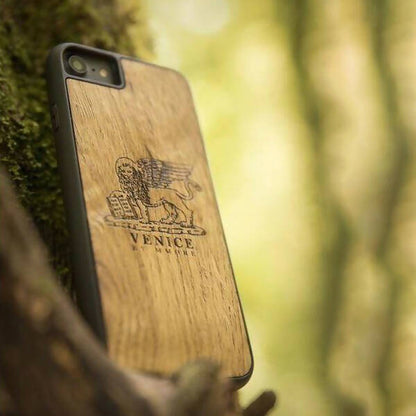 Wood Phone Case The Venice - The Lion of St. Marco With The Lettering