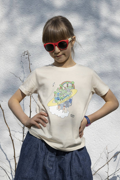 Camisetas gráficas para niños y niñas - Impresión del Día de la Tierra