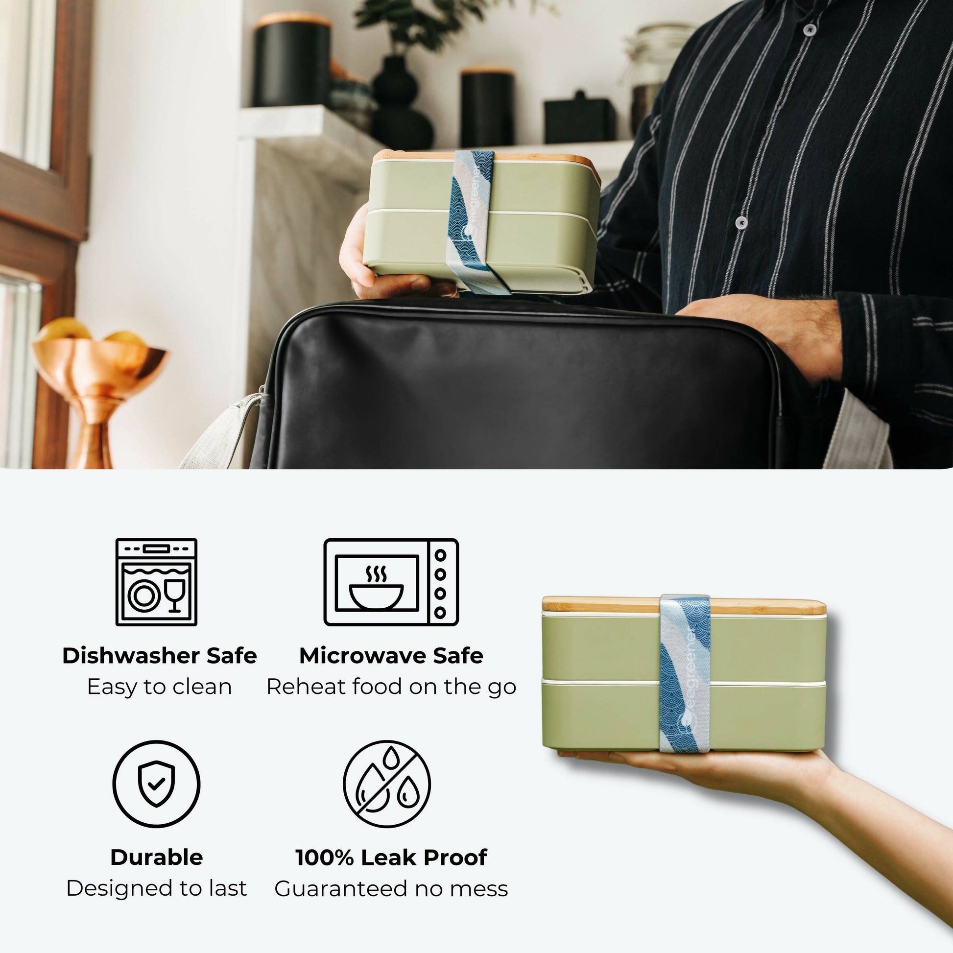 Plant-Based Stackable Bento Box - Sustainable, Leak-Proof – El