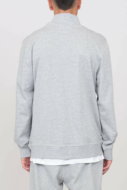 Brushed High Neck Zipped Sweatshirt Grey