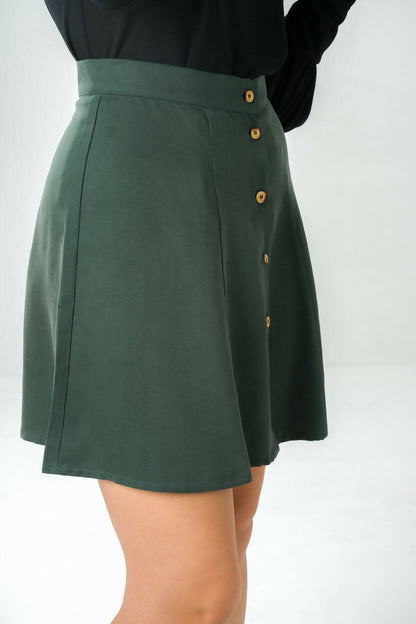 Skirt Parrotia dark green
