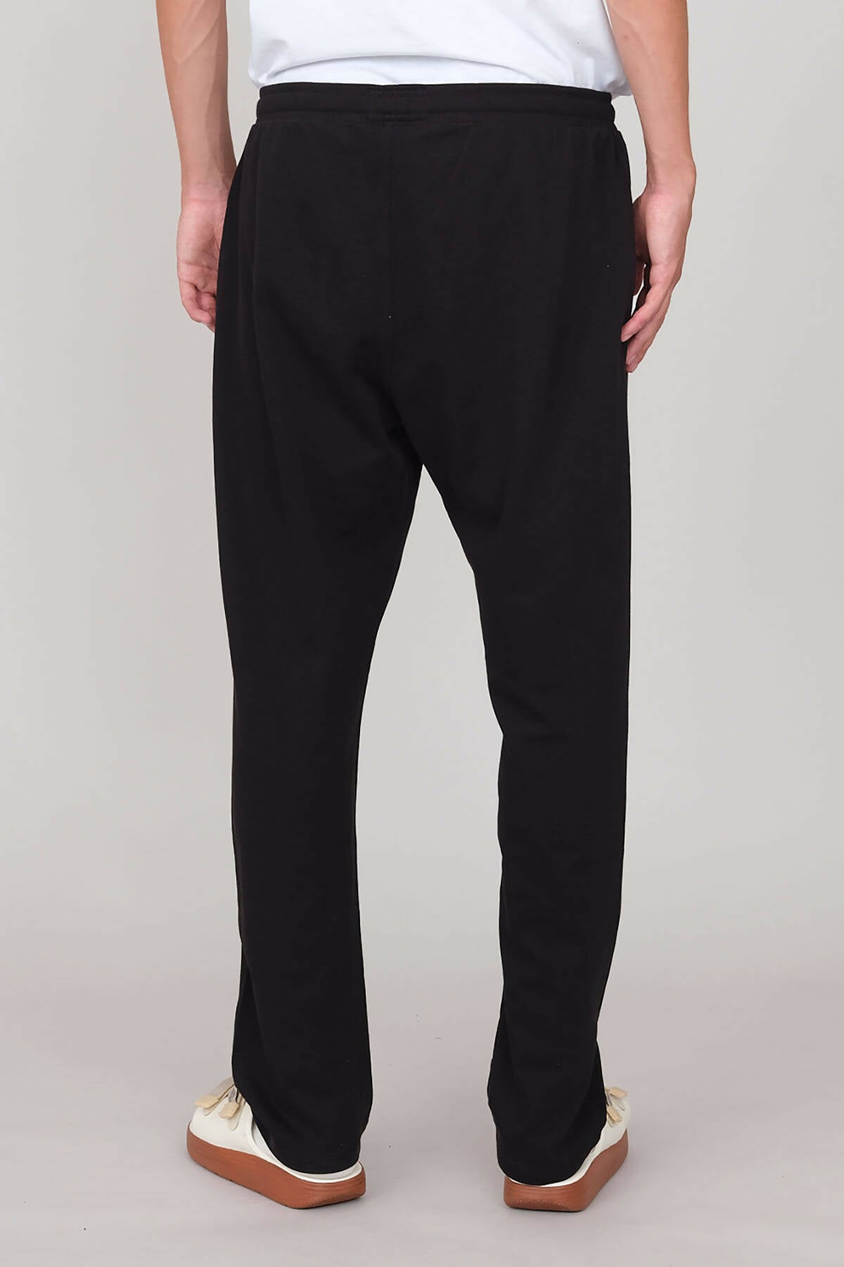 Brushed Straight Joggers Black