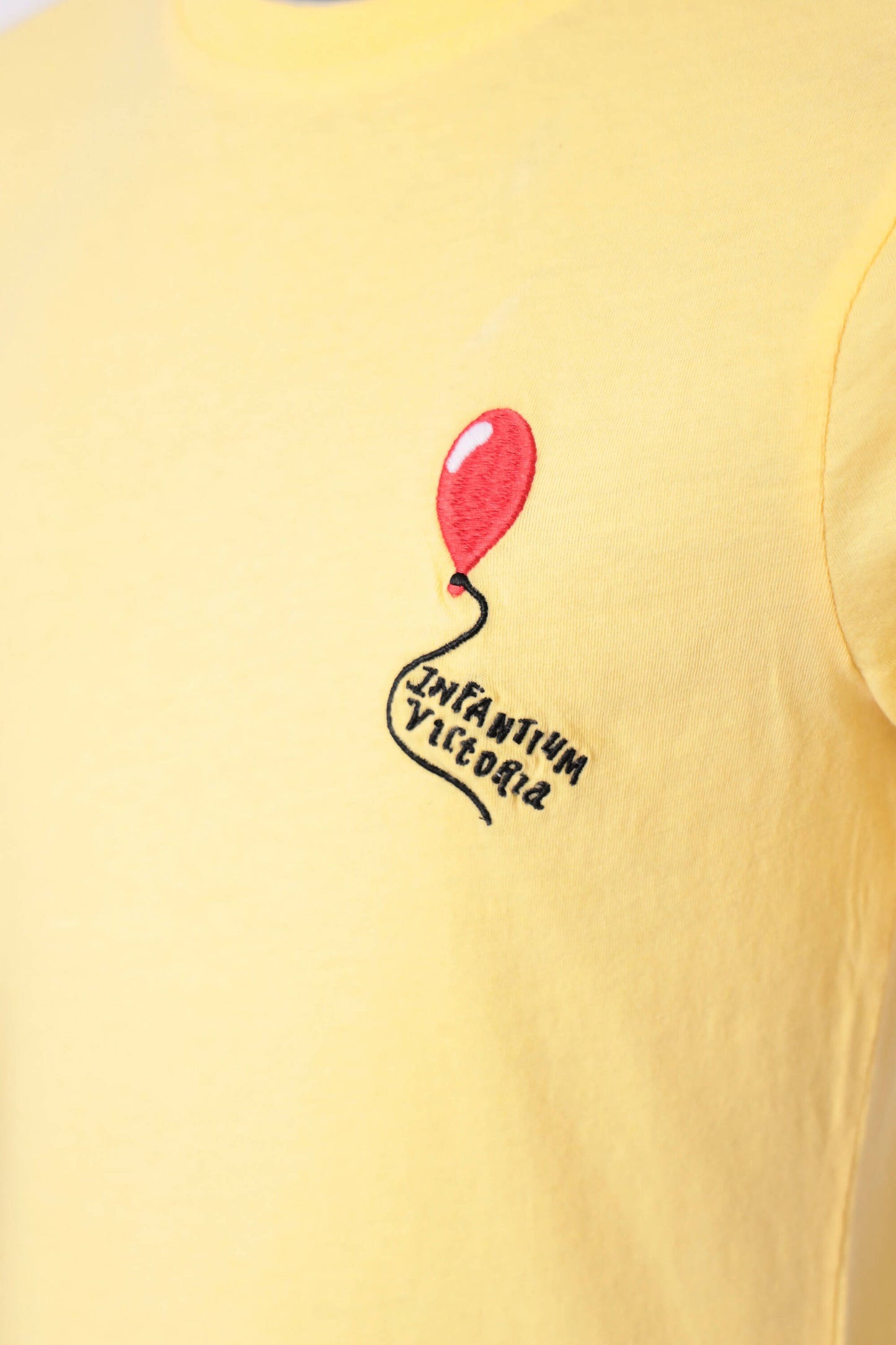 Kids T Shirt in Yellow with Embroidery