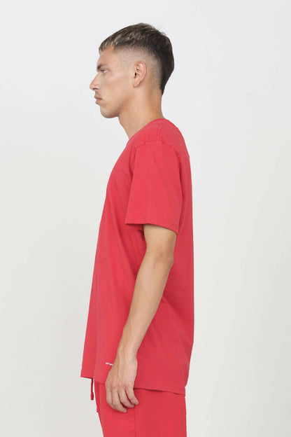 Camiseta Cuello en V Roja
