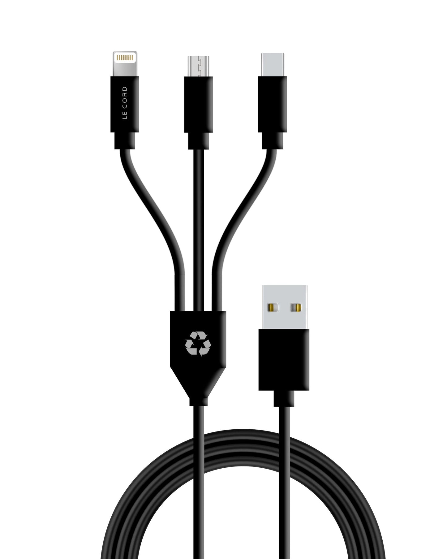 3 in 1 multi cable USB-A - Made of recycled plastics