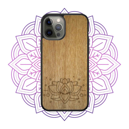 Wood Phone Case - Lotus Flower