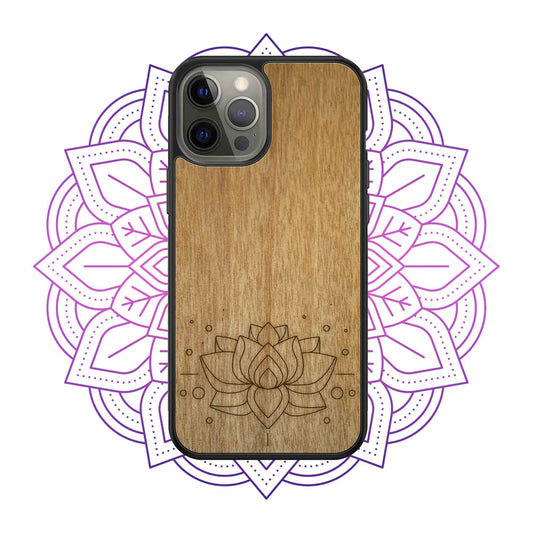 Wood Phone Case - Lotus Flower