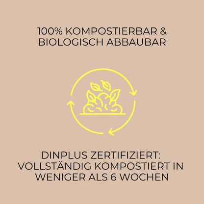 240L Bio Waste Bin Liners - 15 liners, Made in Germany, 100% biodegradable in less than 6 weeks*