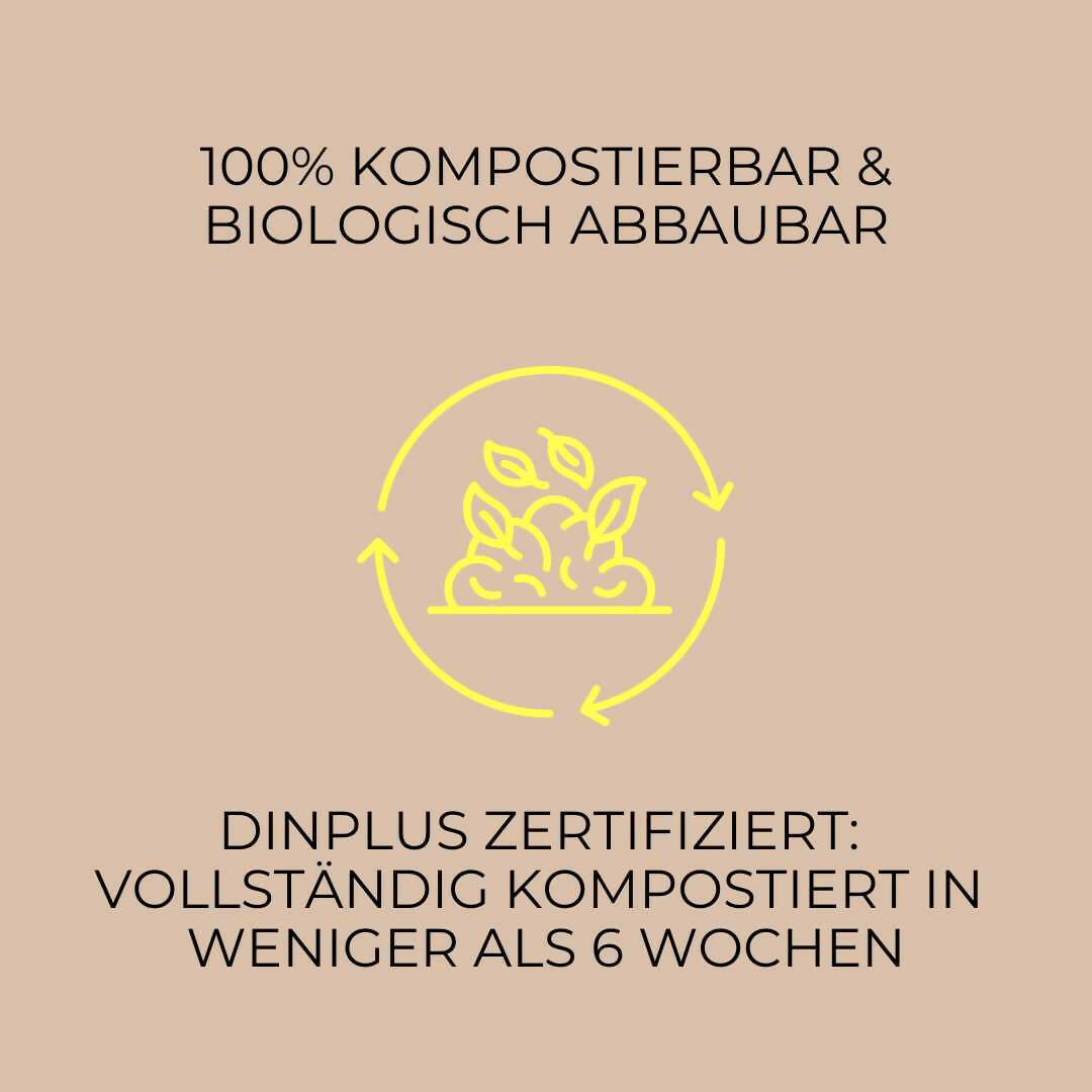 120L Bio Waste Bin Liners - 15 liners, Made in Germany, 100% biodegradable in less than 6 weeks*