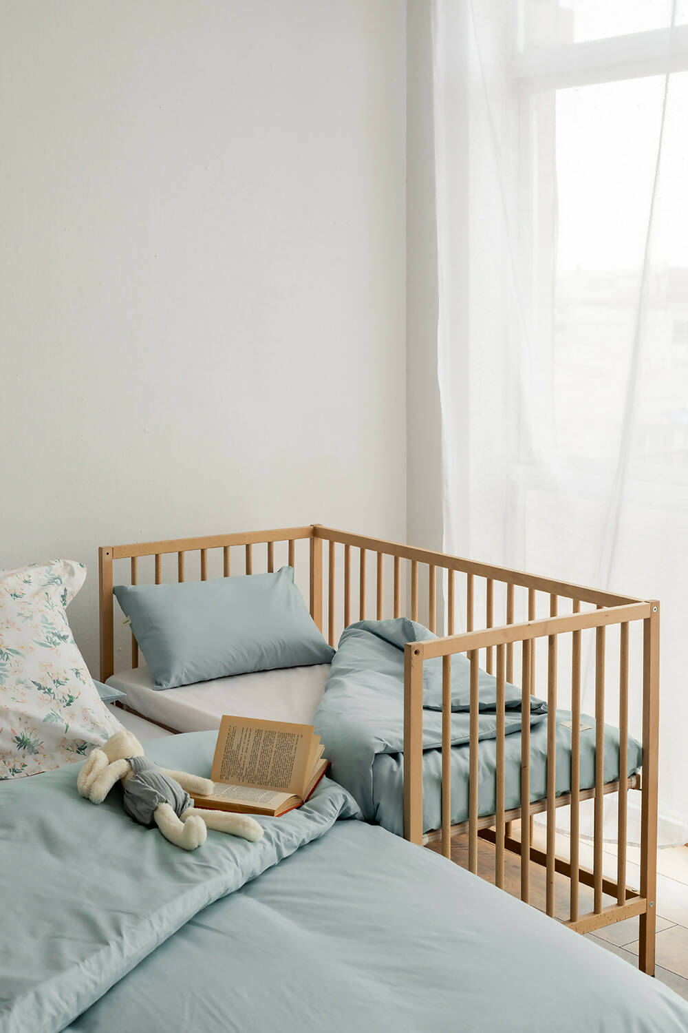 Baby-Bettbezug – Wolkenblau
