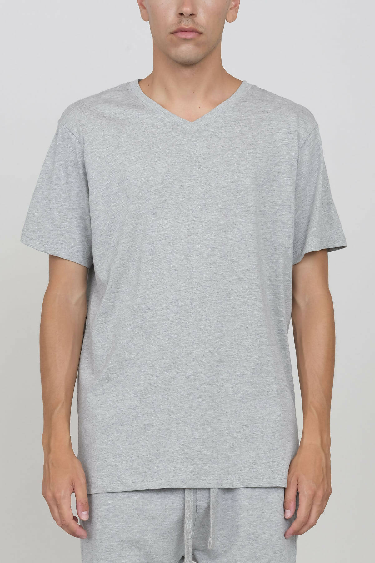 V Neck T-shirt Grey