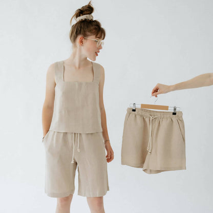 Shorts sueltos de lino - 100% lino orgánico