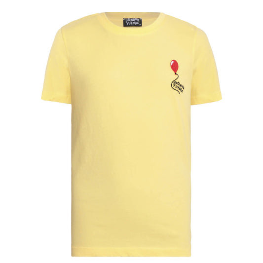 Kids T Shirt in Yellow with Embroidery