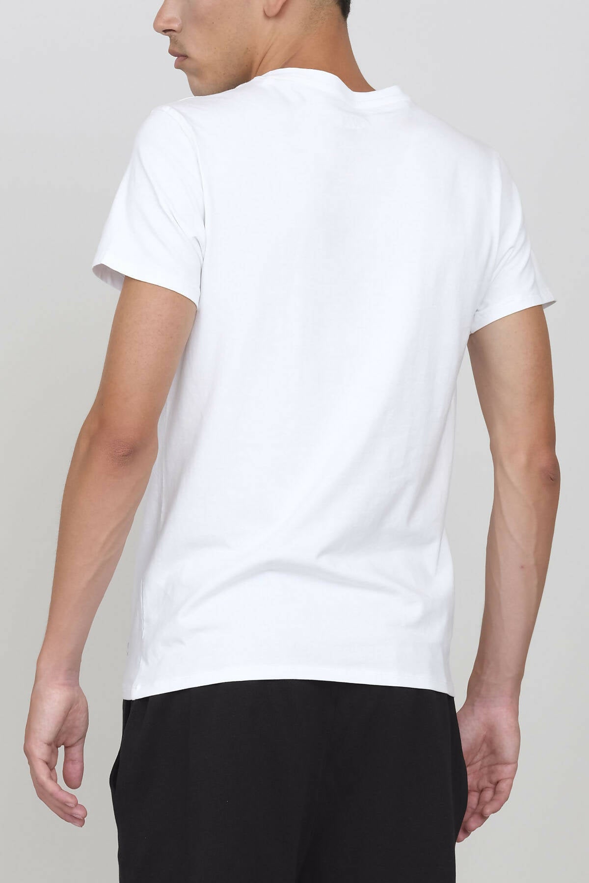 Camiseta De Punto Con Cuello En V Blanco