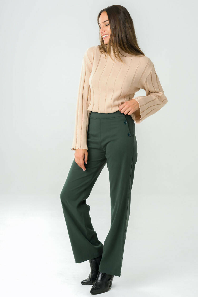 Dublin Pleated Wide Leg Trouser • Shop American Threads Women's Trendy  Online Boutique – americanthreads