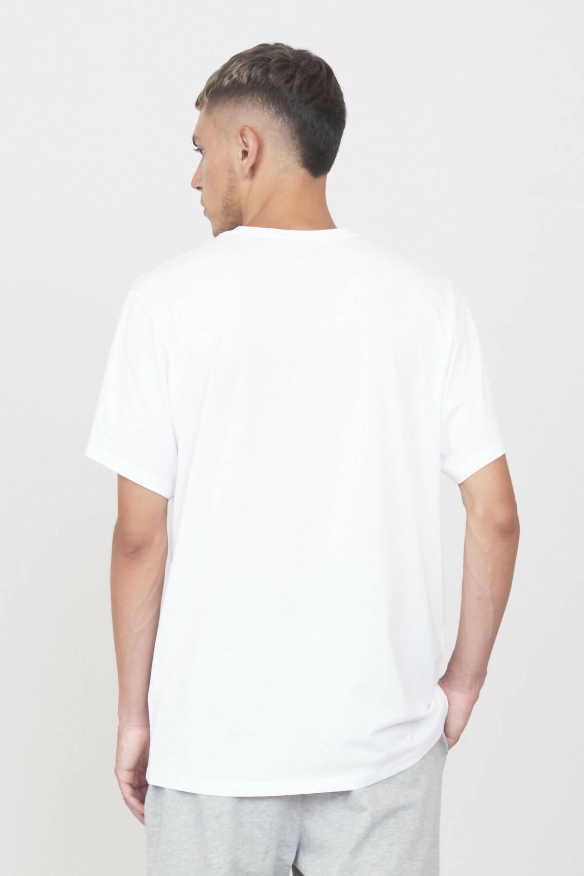 Rundhals-T-Shirt Weiß