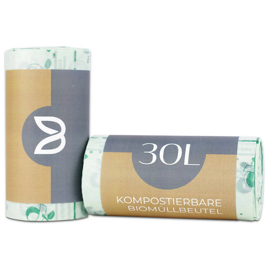 Bolsas para residuos orgánicos de 30L - 39 bolsas, fabricadas en Alemania, 100% biodegradables en menos de 6 semanas*.