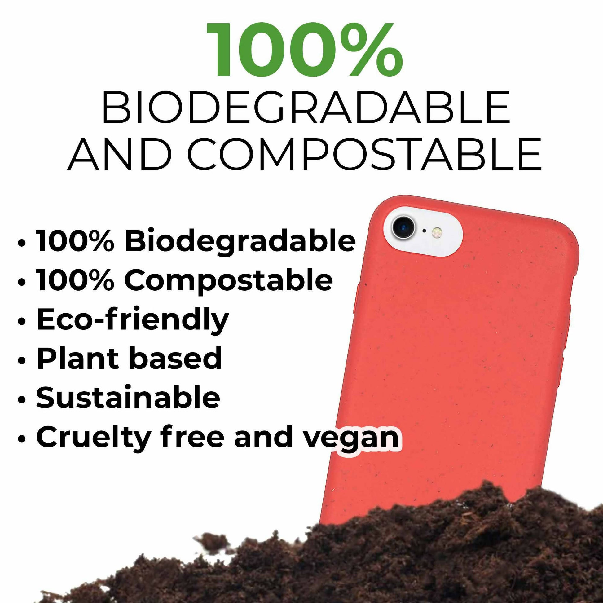 100% Compostable Biodegradable Eco-Friendly Floral Phone Case for