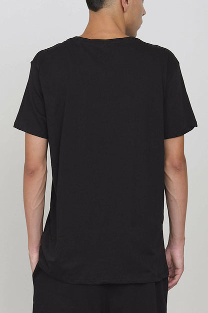 V Neck Jersey T-shirt Black