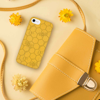 Biodegradable Phone Case - Honey Bee Yellow, Orange and Black