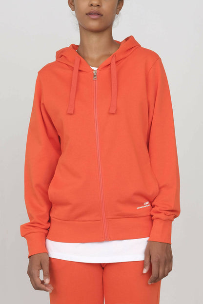 Hoodie with zip Tomato