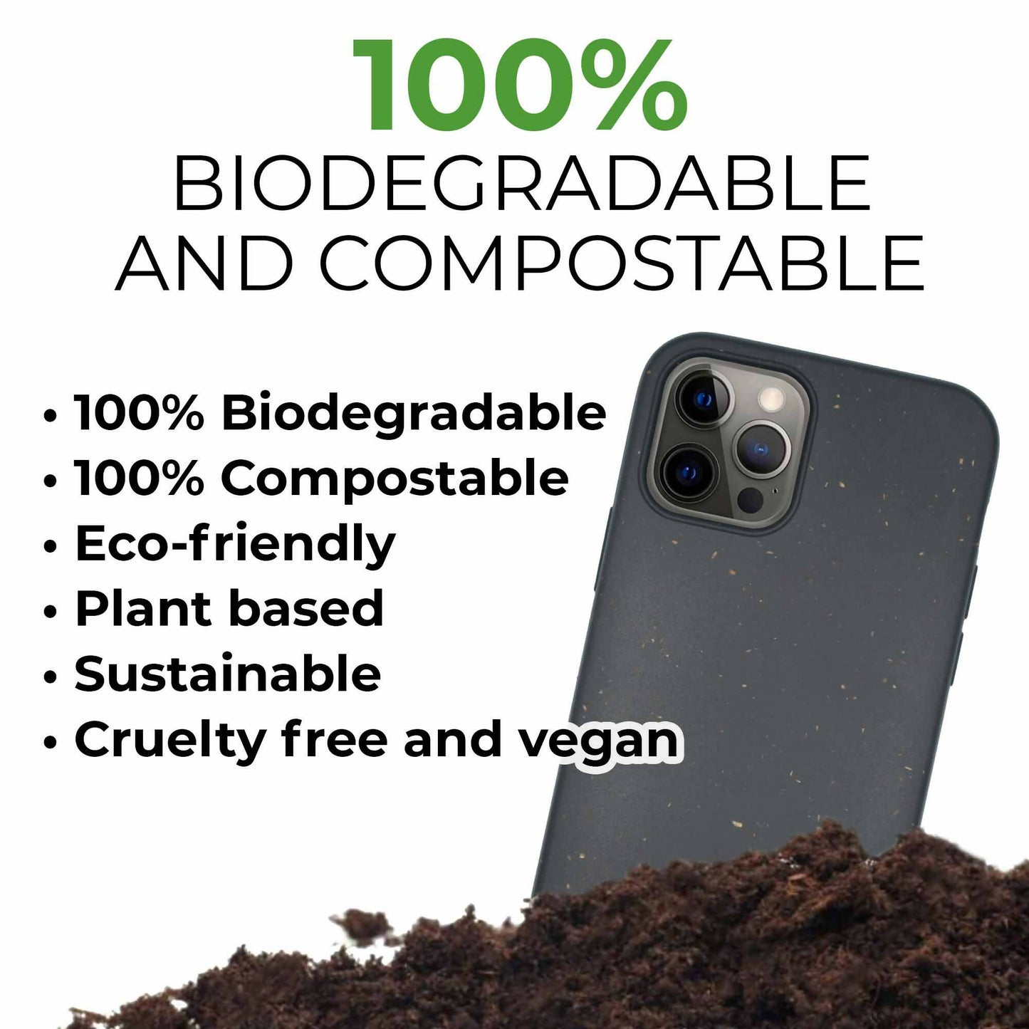 Biodegradable Phone Case - Black