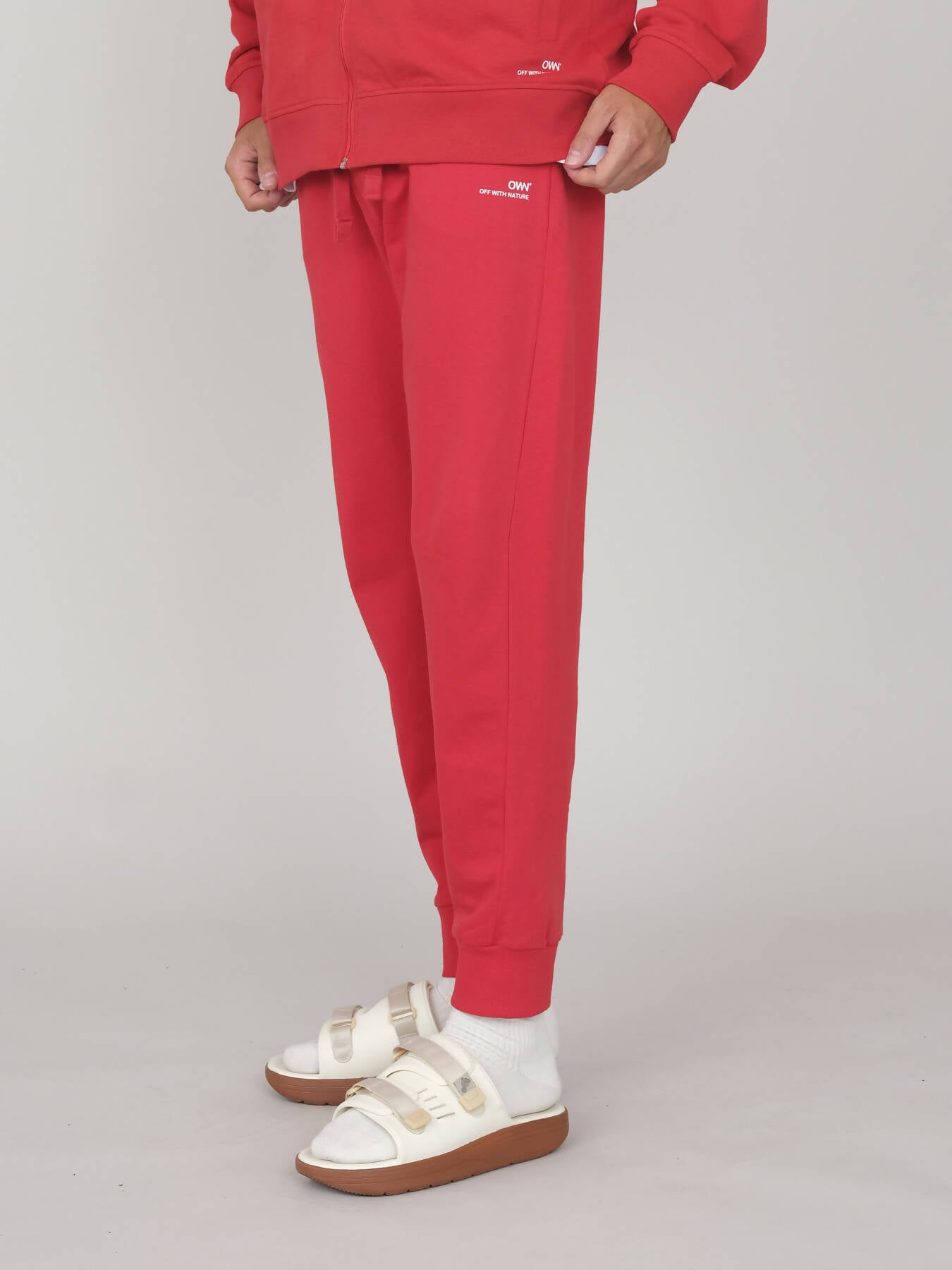 Brushed Joggers Red