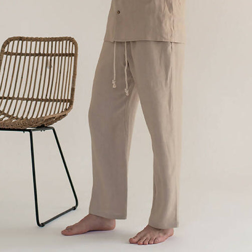 Natural Men's linen pants - 100% organic linen