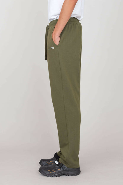 Brushed Straight Joggers Military Green