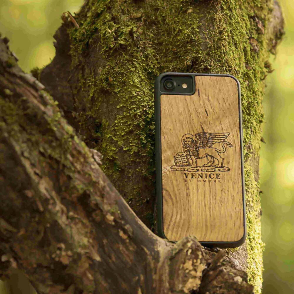 Wood Phone Case The Venice - The Lion of St. Marco With The Lettering