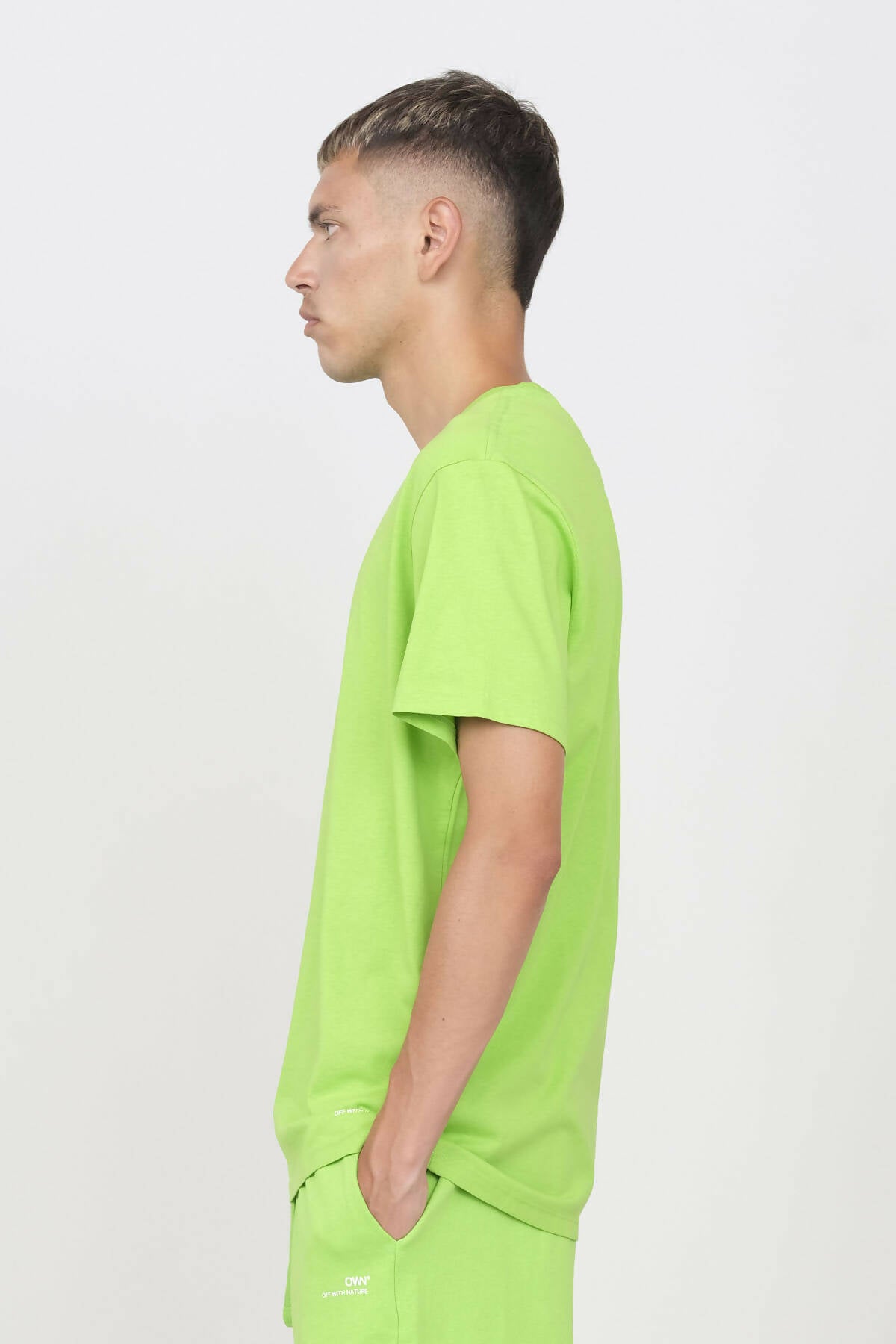 Rundhals-T-Shirt Apfelgrün